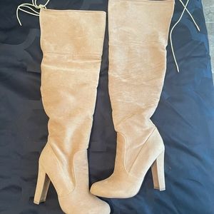 New thigh high boots in nude